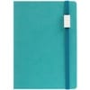 Ежедневник New Factor Metal, бирюзовый с логотипом