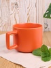 Чашка Jumbo в коробке матовая, оранжевая с логотипом