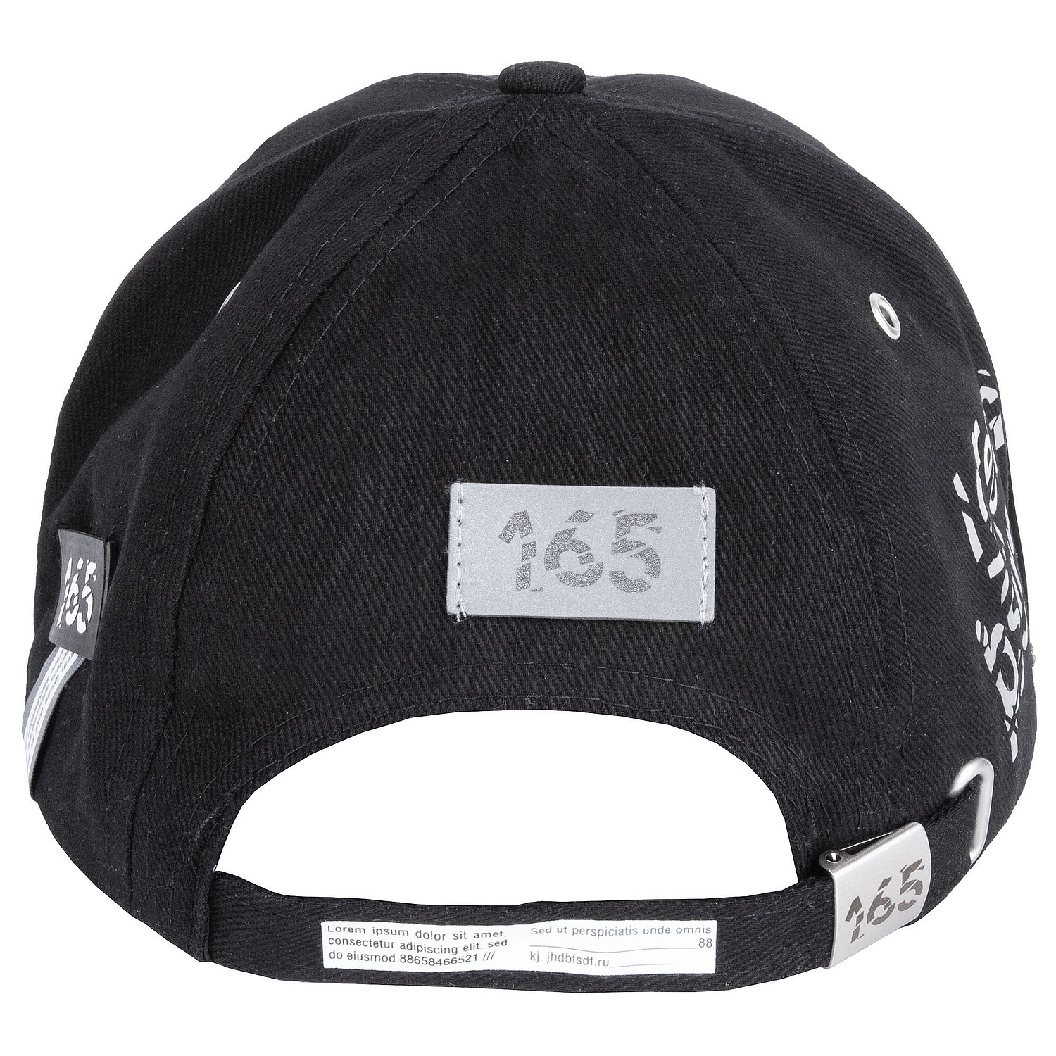 Лейбл из ПВХ Dzeta, XS, черный с логотипом