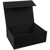 Коробка складная Portada, L, черная с логотипом