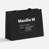 Пакет бумажный Manilla S, черный с логотипом