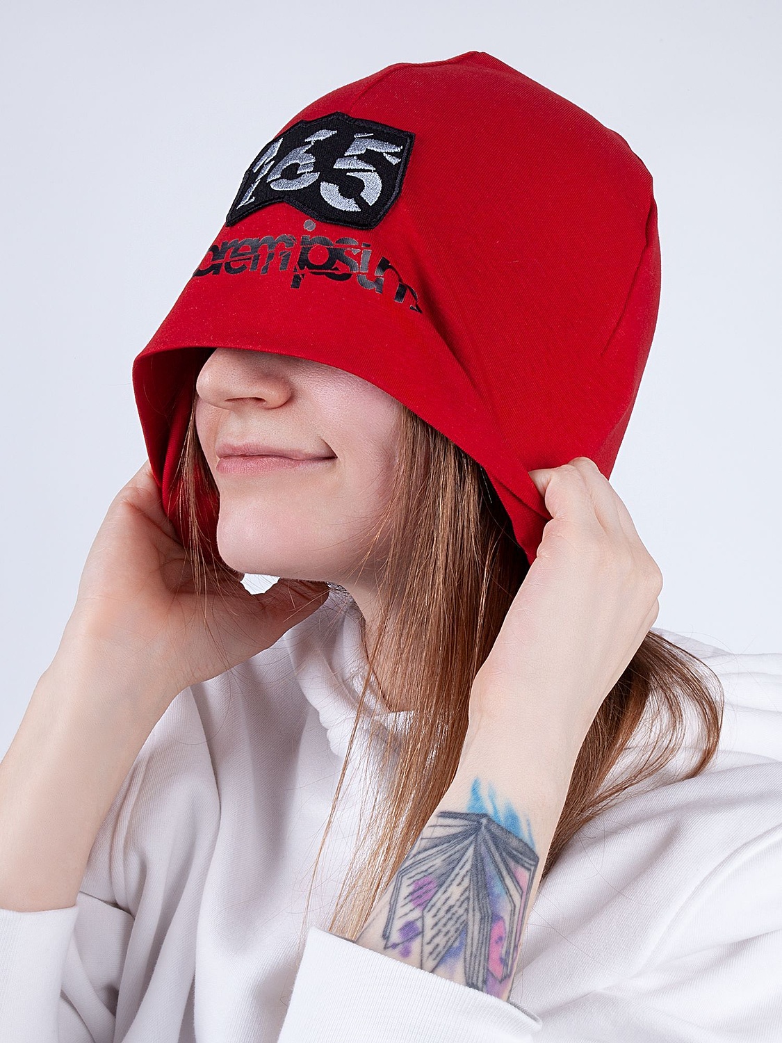 Шапка HeadOn, ver.2, красная с логотипом