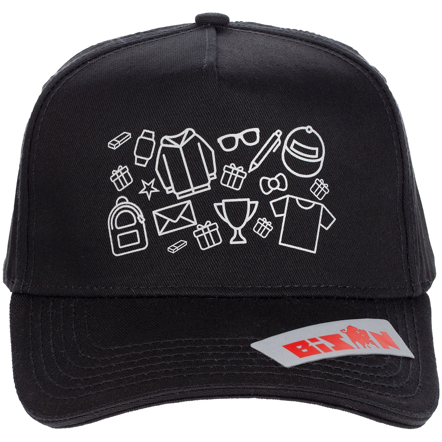 Наклейка тканевая Lunga, S, серая с логотипом