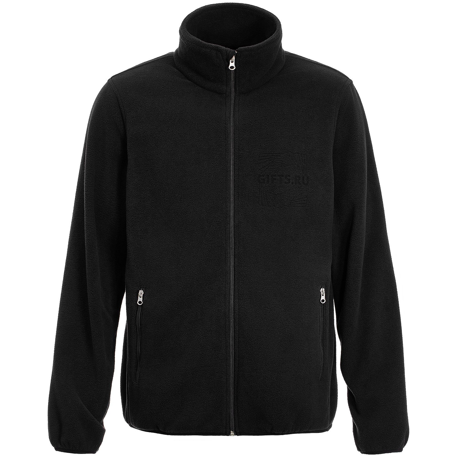 Куртка флисовая унисекс Nesse, черная с логотипом