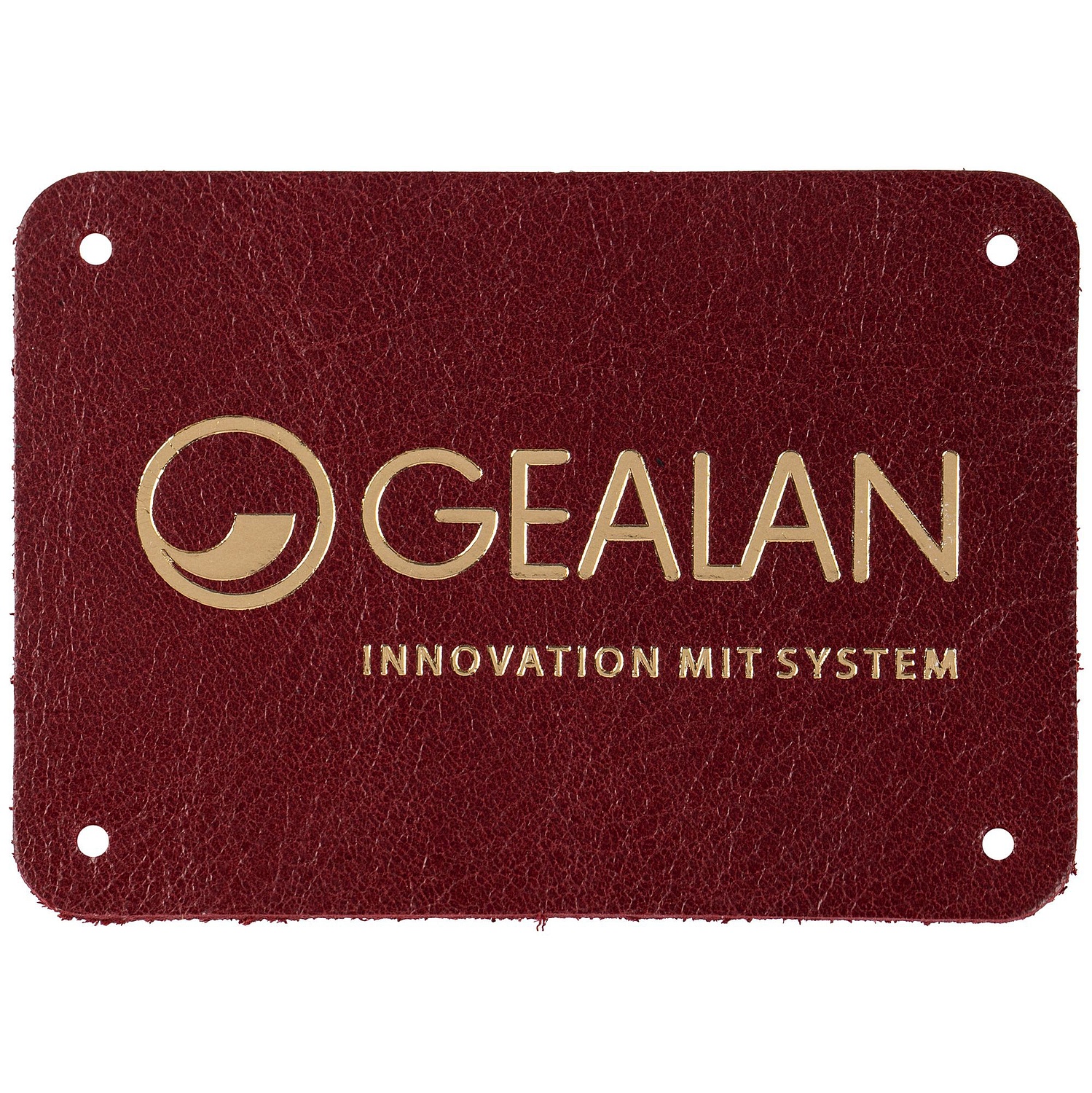 Лейбл кожаный Beta, XL, красный с логотипом