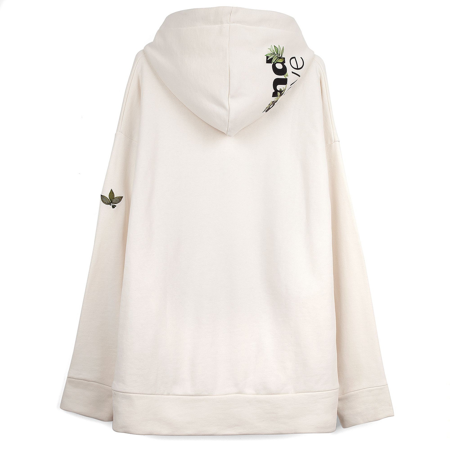 Худи унисекс H2, молочно-белое с логотипом