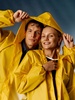 Дождевик унисекс Rainman, желтый с логотипом