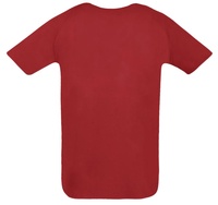 Футболка унисекс Sporty 140, красная с логотипом