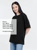 Футболка оверсайз унисекс Big Haul, черная с логотипом