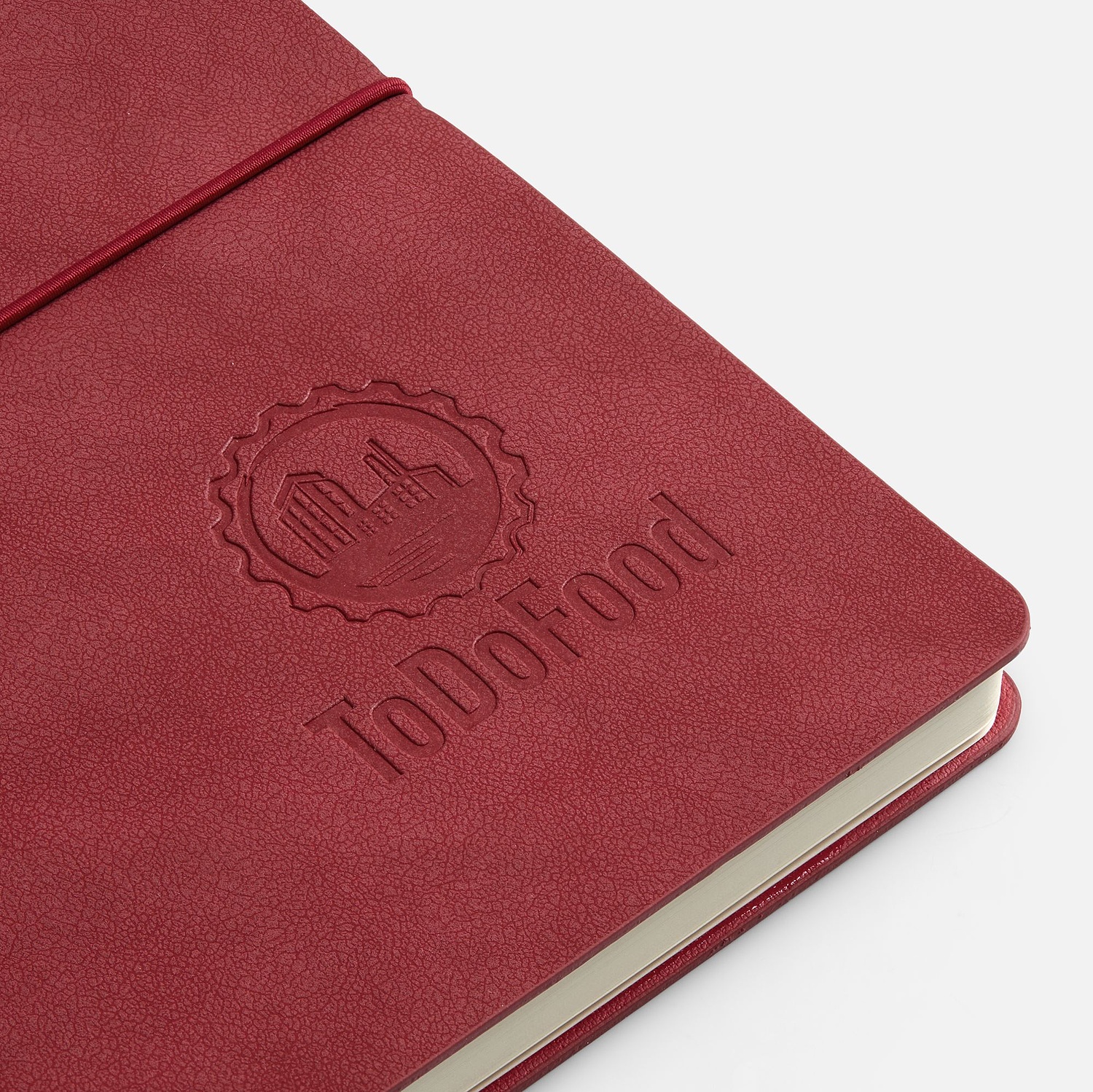 Ежедневник Kuka, недатированный, красный с логотипом