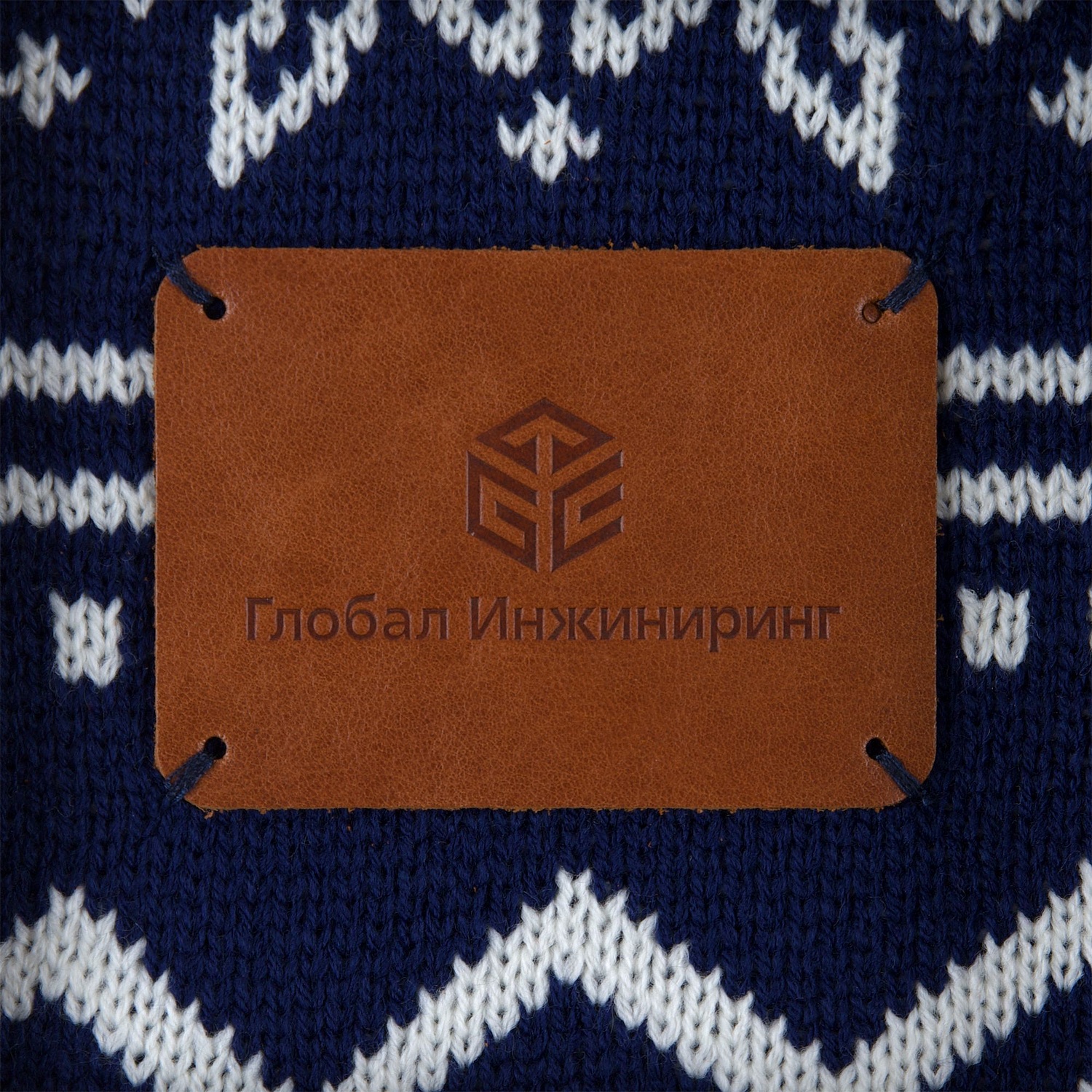 Плед Elnik, синий с молочно-белым