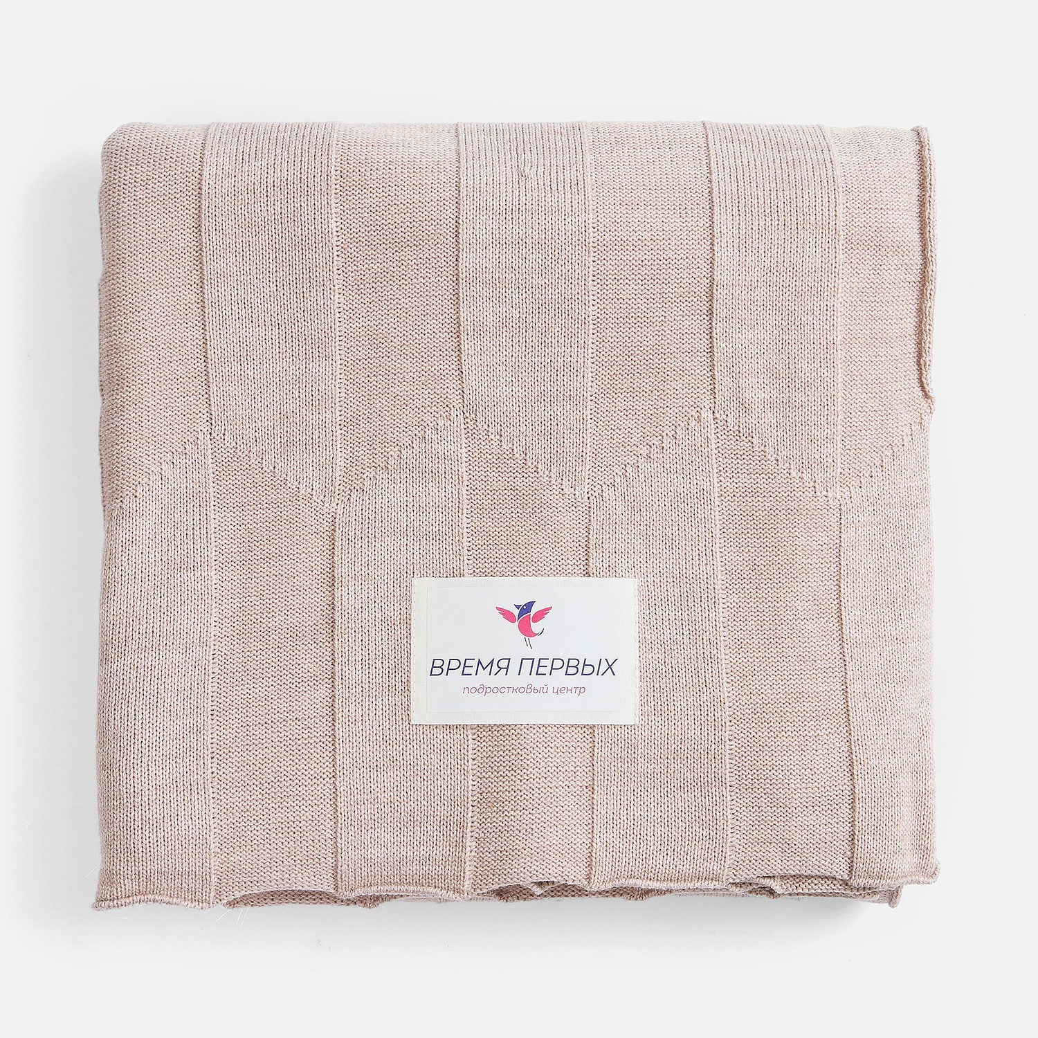 Лейбл хлопковый Doni, XL, беленый с логотипом