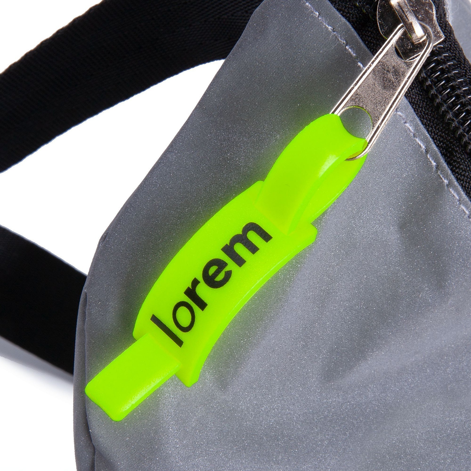 Поясная сумка Manifest из светоотражающей ткани, серая с логотипом