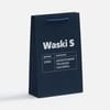Пакет бумажный Waski M, синий с логотипом