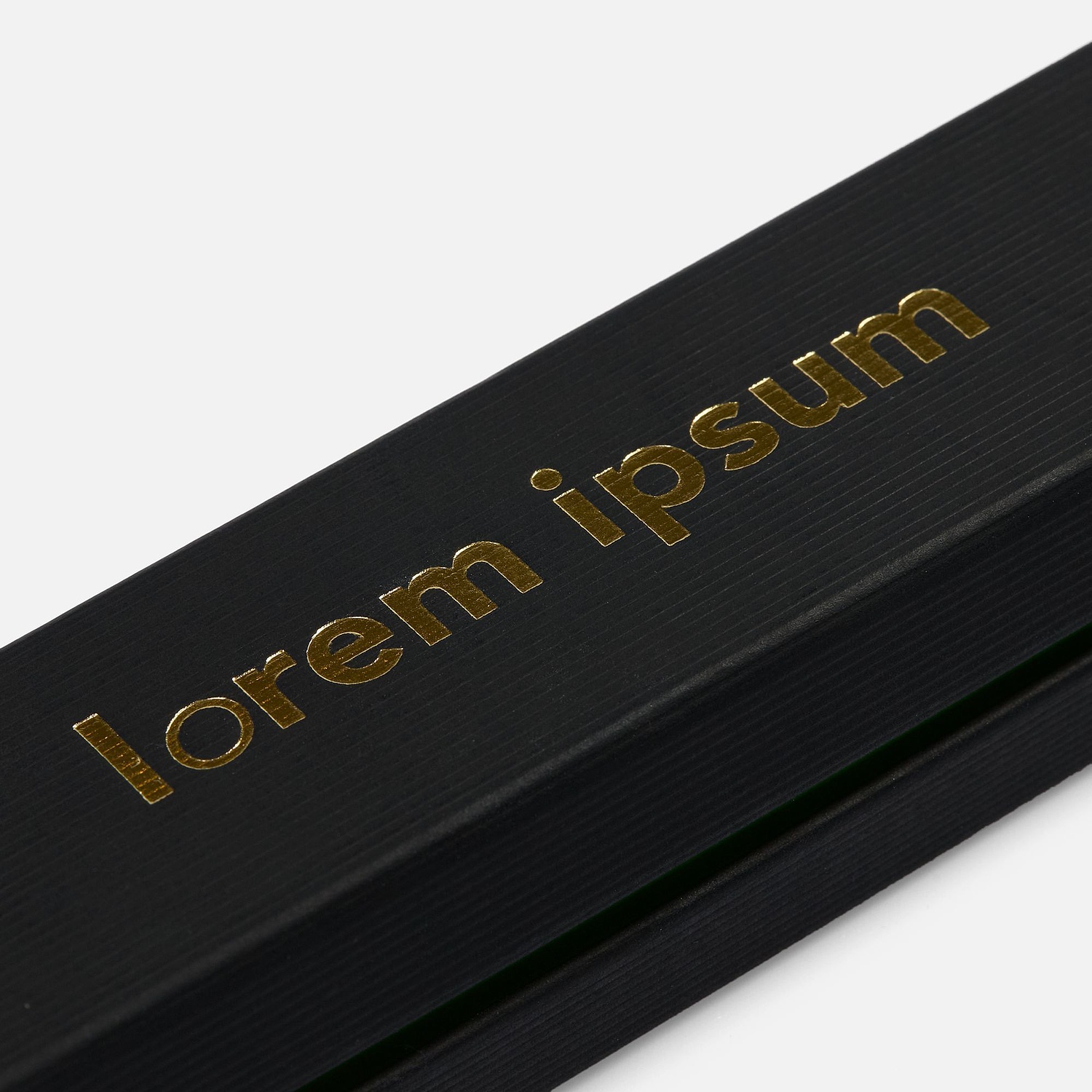 Футляр Nastro для 1 ручки, черный с зеленым с логотипом