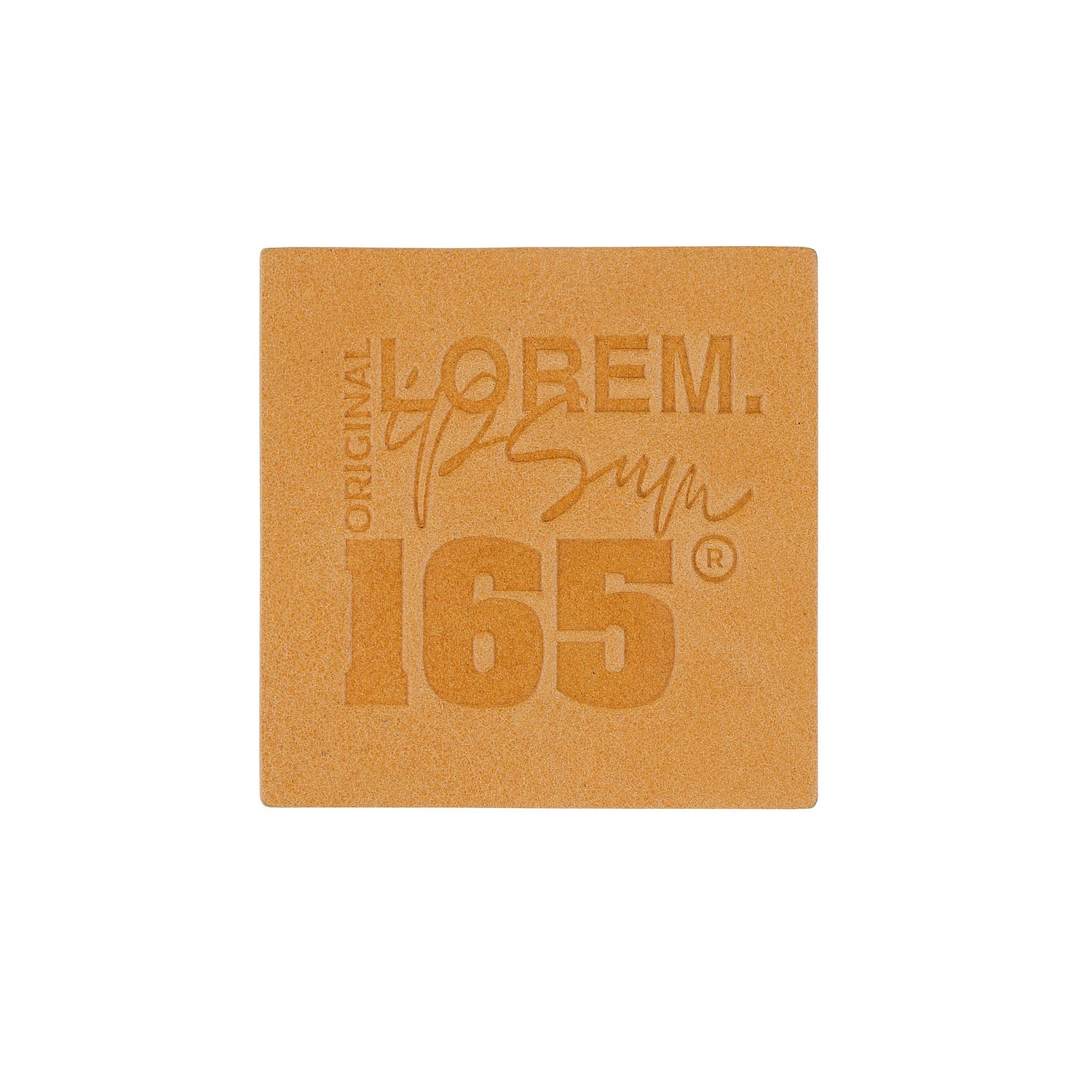 Лейбл кожаный Pasek, L, бежевый