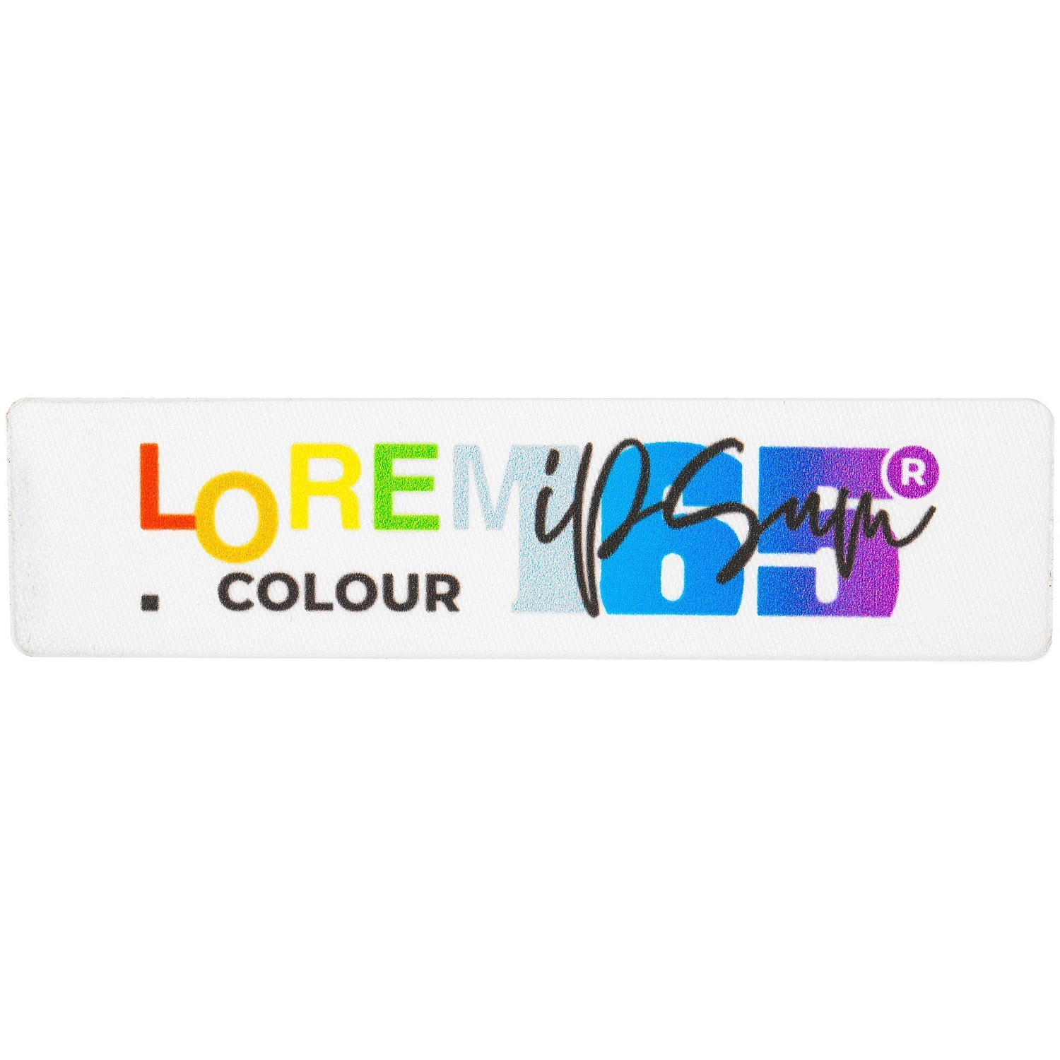 Наклейка тканевая Lunga, S, белая с логотипом