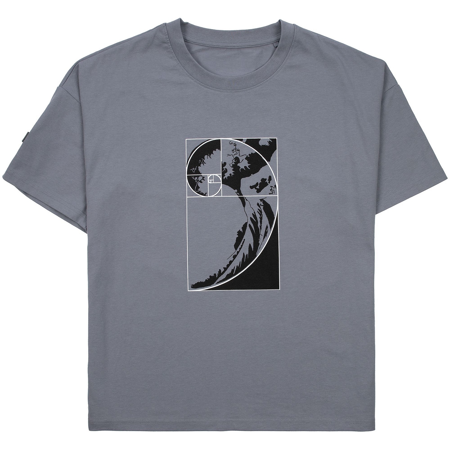 Футболка унисекс оверсайз T3, серая с логотипом