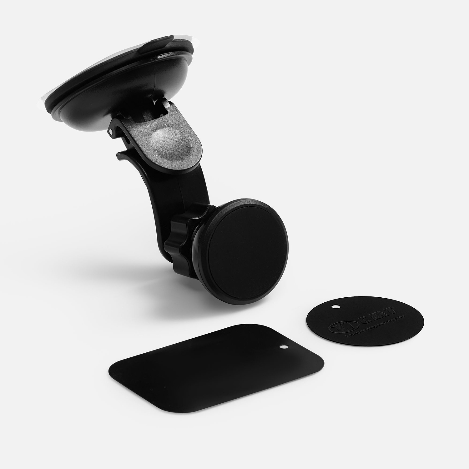 Магнитный держатель для смартфонов Winch, черный с логотипом