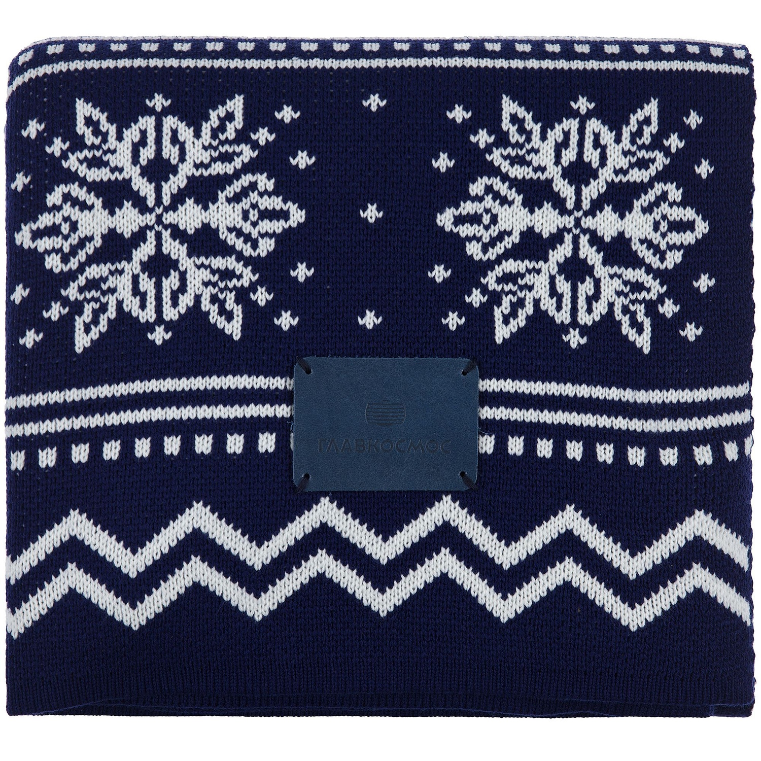 Плед Elnik, синий с молочно-белым