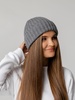 Шапка Uni, серый меланж с логотипом