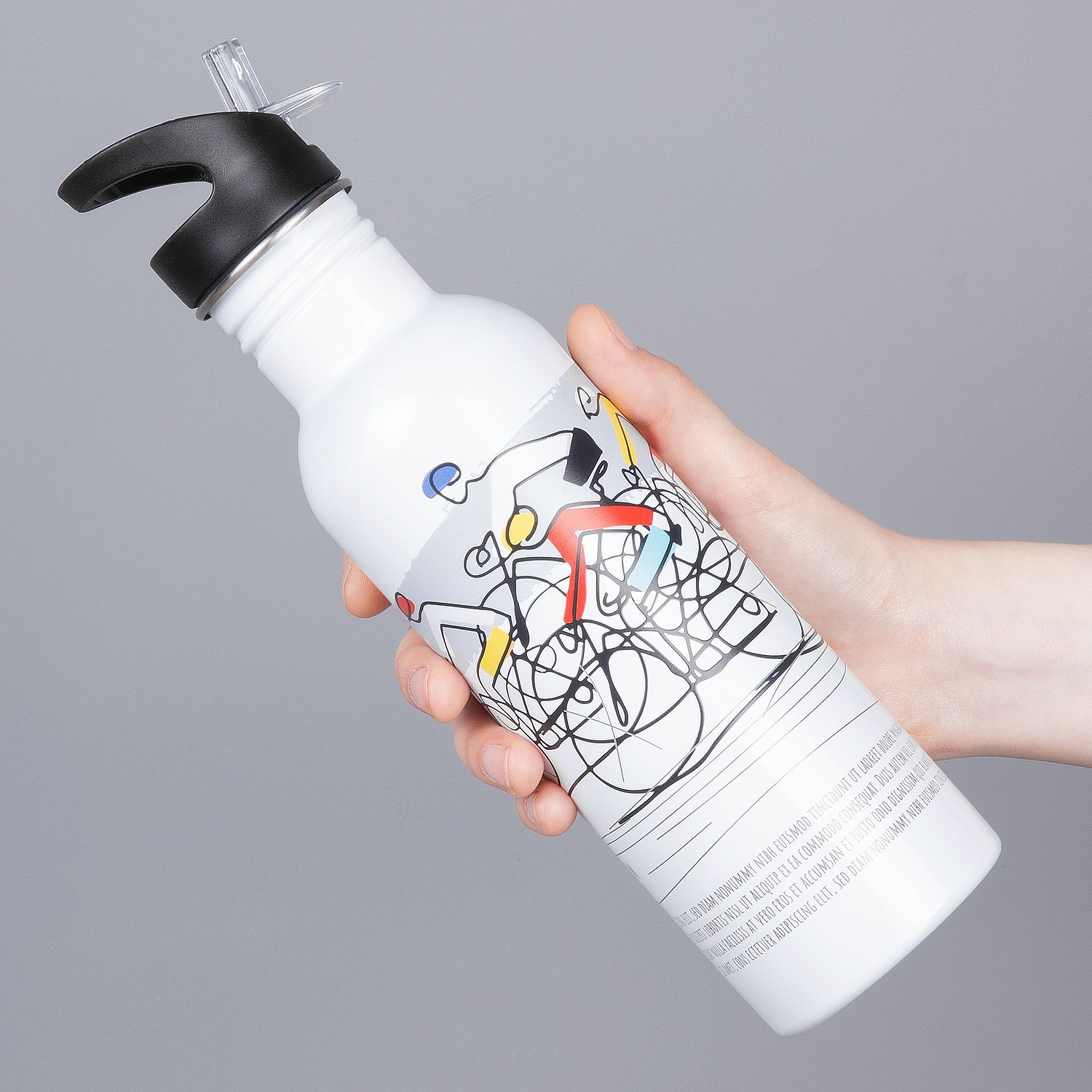 Спортивная бутылка Cycleway, белая с логотипом