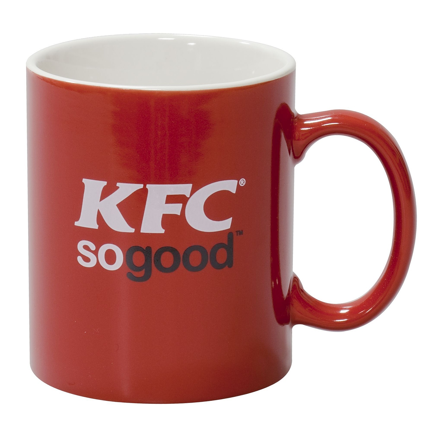 Кружка Promo, красная с белым с логотипом