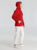 Толстовка с капюшоном унисекс Hoodie, красная с логотипом