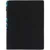 Ежедневник Flexpen Black, недатированный, черный с бирюзовым с логотипом