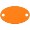 Шильдик металлический Alfa Oval, оранжевый неон с логотипом