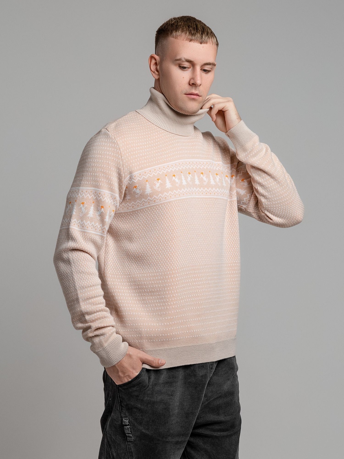 Свитер оверсайз на заказ Tricksy Net, полушерсть с логотипом