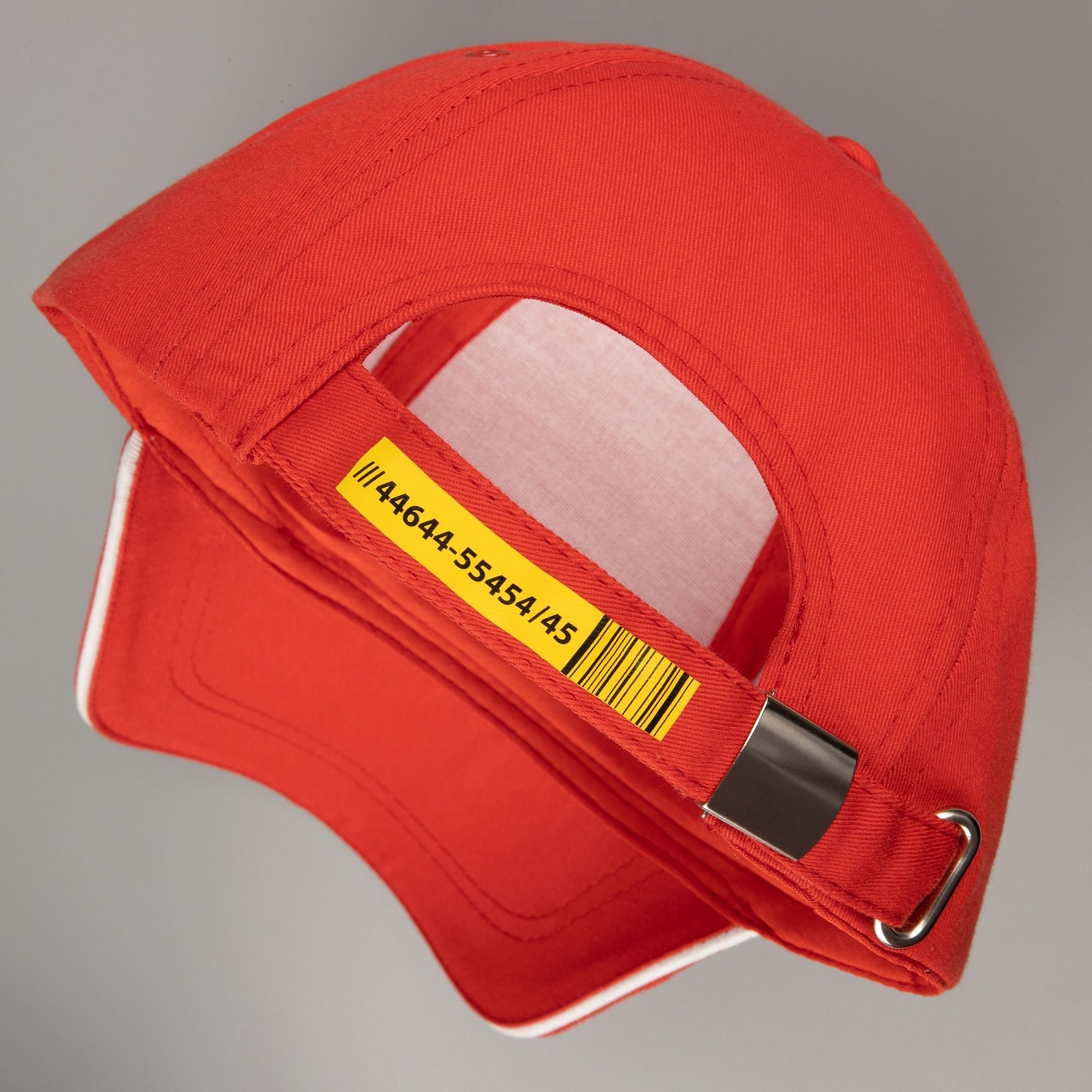 Бейсболка Canopy, красная с белым кантом