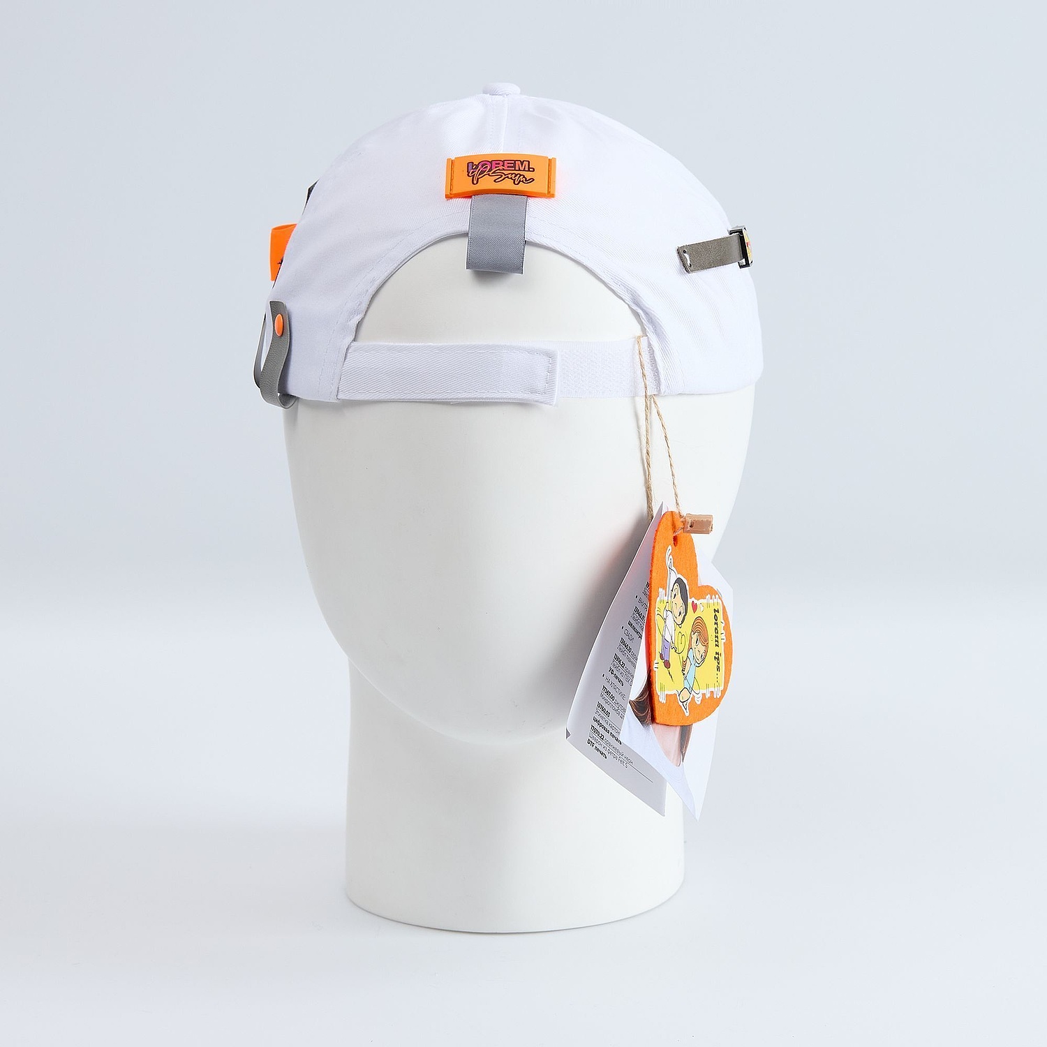 Бейсболка Buzz, белая с логотипом