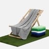 Флисовый плед Warm&Peace XL, серый с логотипом