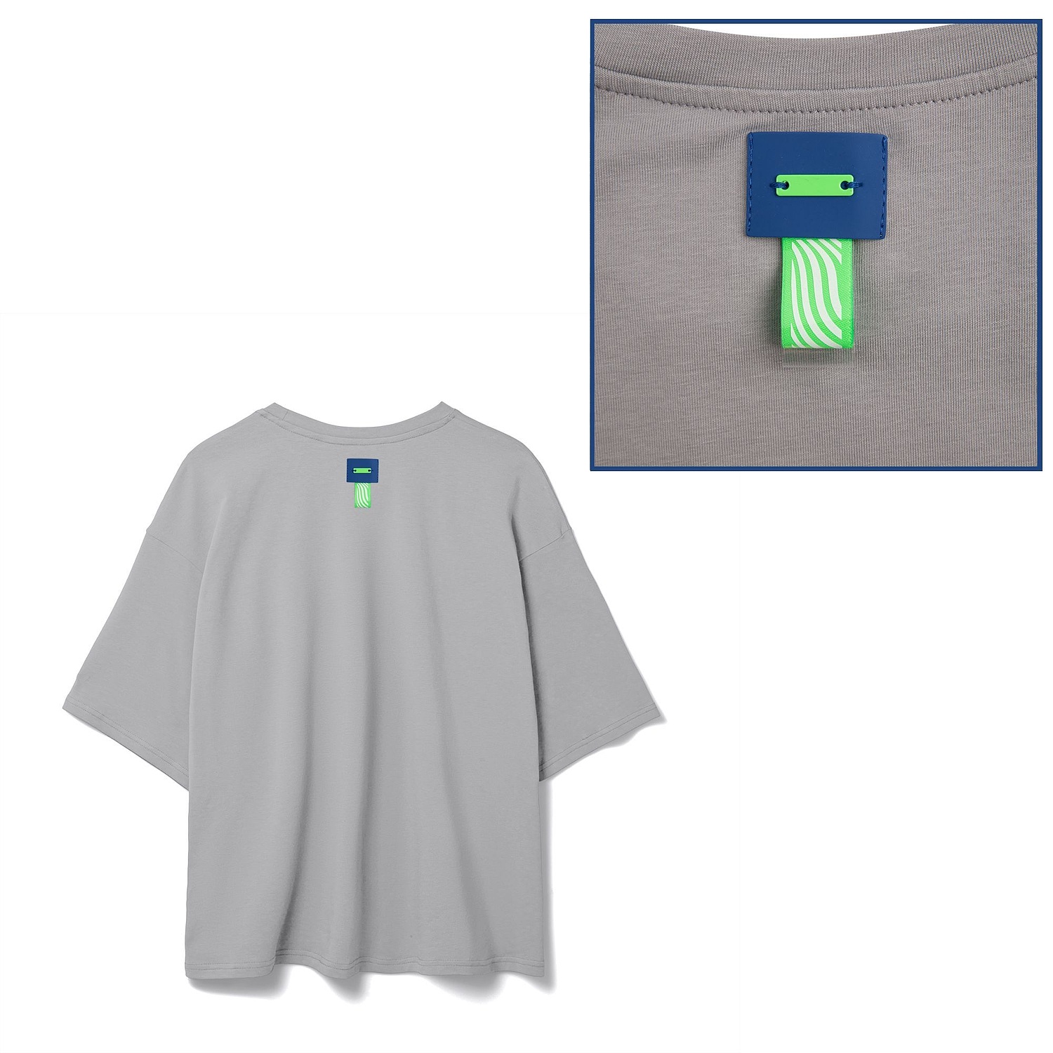 Футболка унисекс оверсайз Street Vibes, серая с логотипом