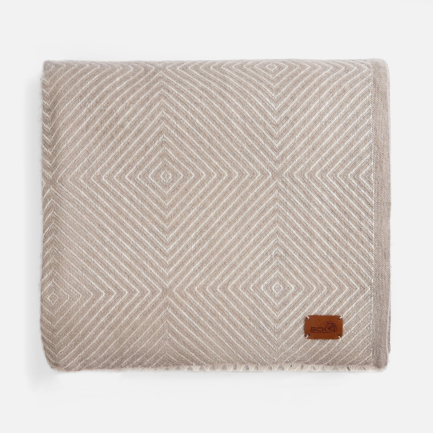 Плед «Тренто», бежевый с логотипом