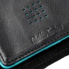 Кошелек Partinico, черный с бирюзовым с логотипом