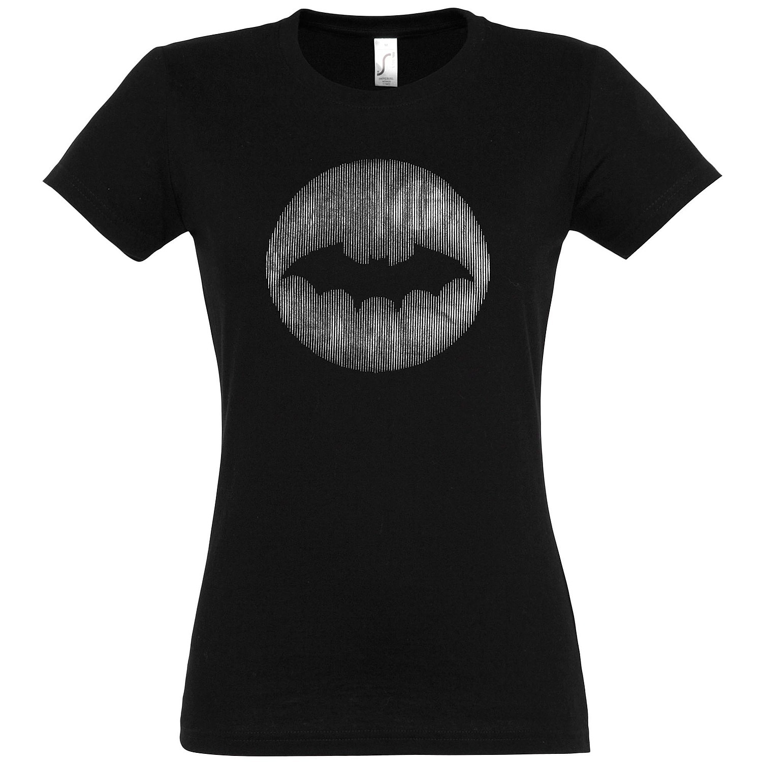 Футболка женская Imperial Women 190, черная с логотипом