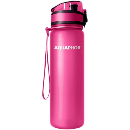 Бутылка с фильтром "Аквафор Сити", розовая