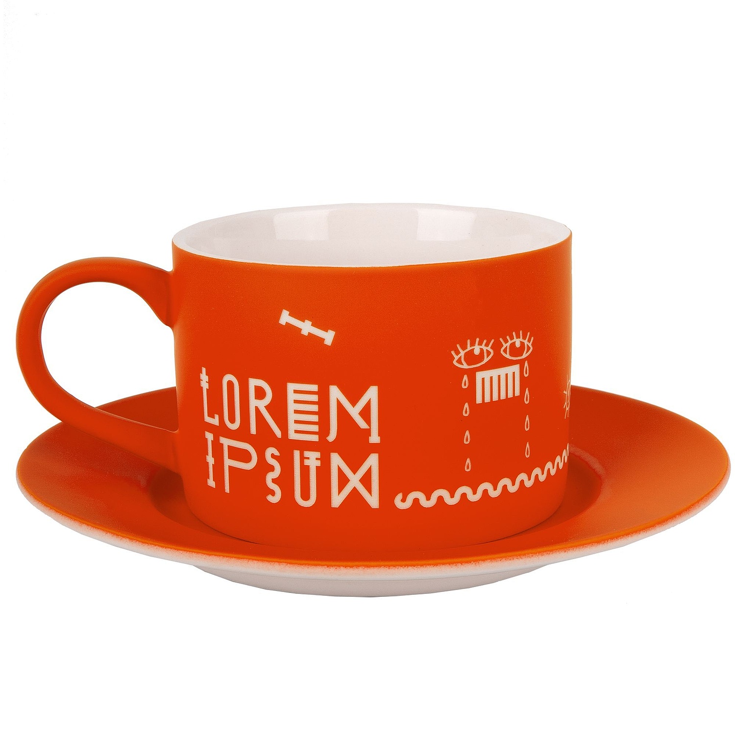 Чайная пара Best Morning, оранжевая с логотипом