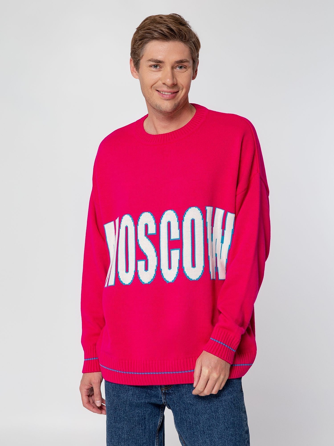 Свитер оверсайз на заказ Tricksy Net, акрил с логотипом