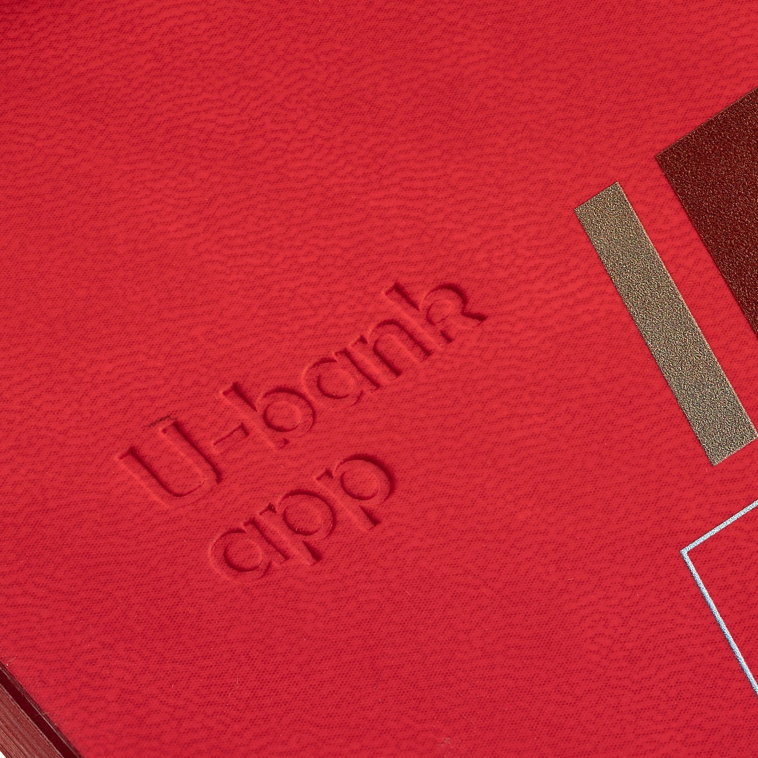 Ежедневник Flat Mini, недатированный, красный с логотипом