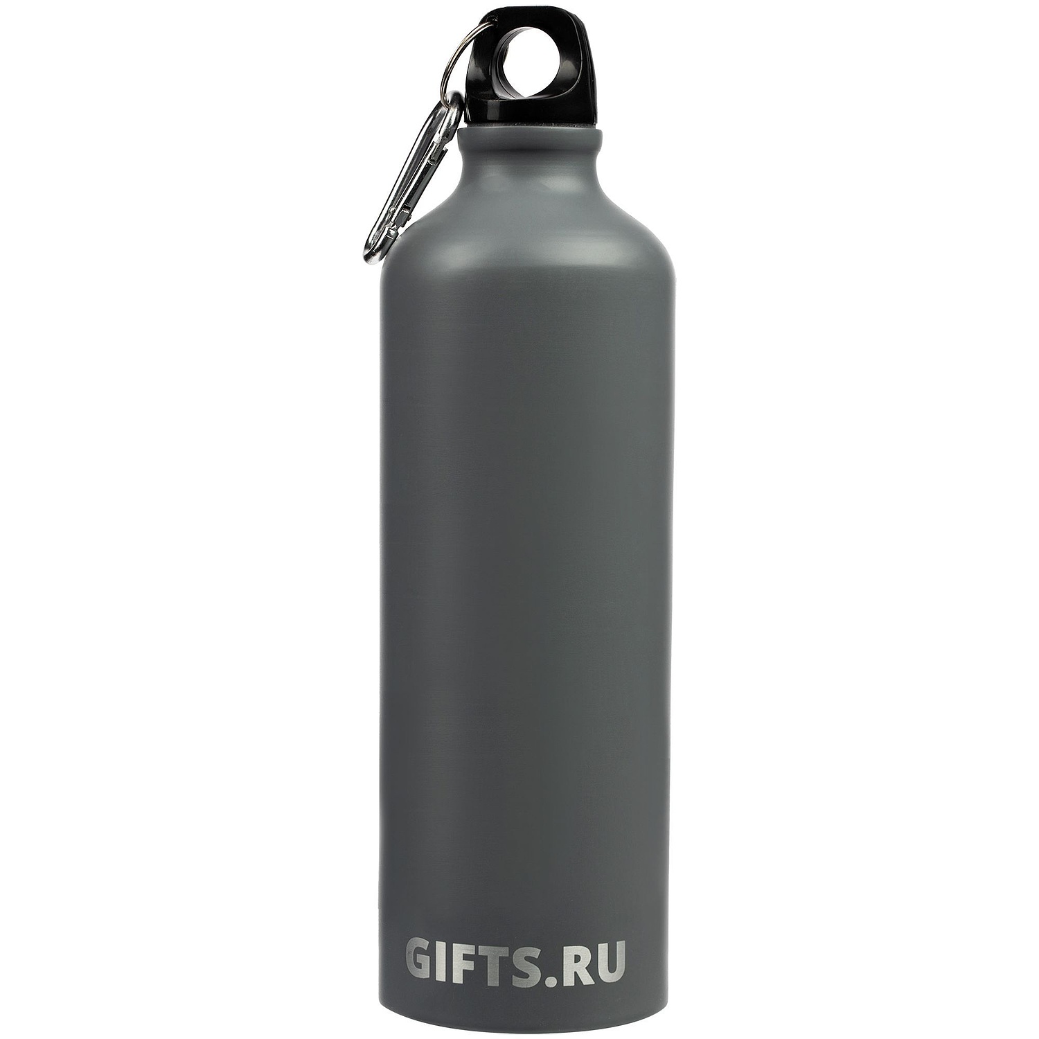 Бутылка для воды Funrun 750, серая с логотипом