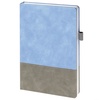 Ежедневник Horizon, недатированный, серый с голубым с логотипом