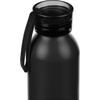 Бутылка для воды Brooke, матовая черная с логотипом