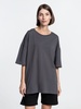 Футболка унисекс оверсайз Crosstown, темно-серая, размер L
