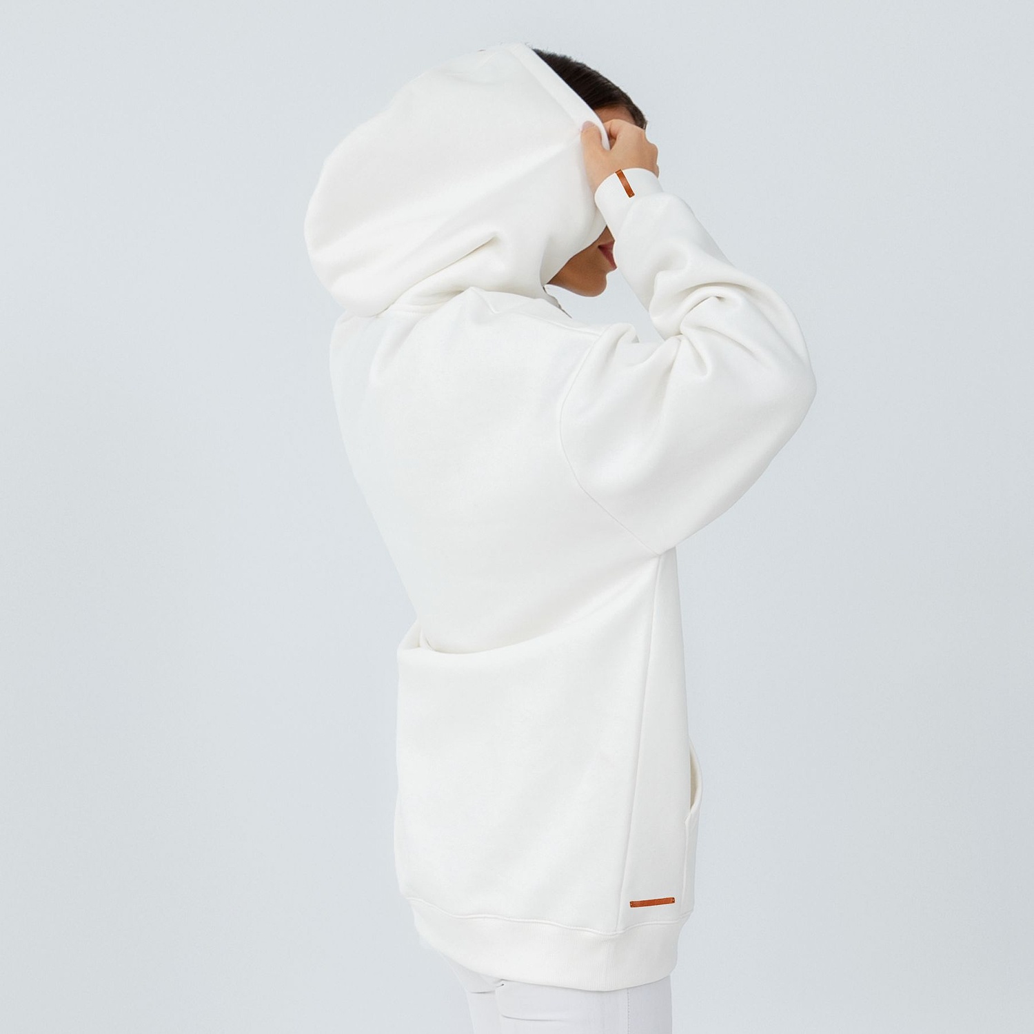 Лейбл кожаный Beta, XS, горчичный с логотипом