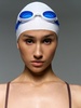 Очки для плавания Swimatic, синие с белым с логотипом
