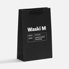 Пакет бумажный Waski S, черный с логотипом