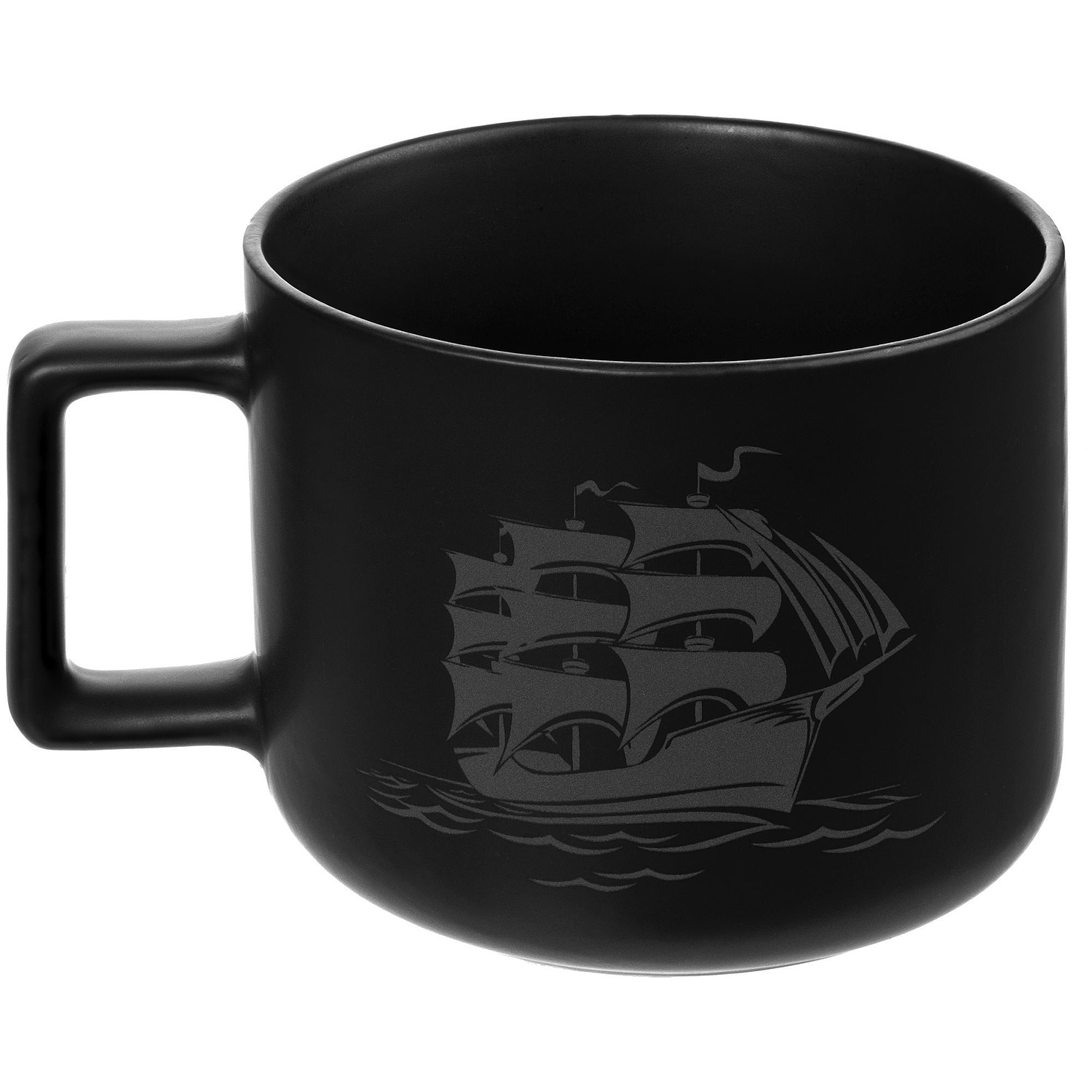 Чашка Jumbo, ver.2, матовая, черная